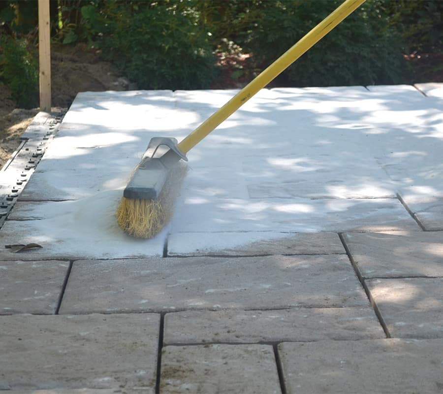 Interlock joints and paver surface during maintenance